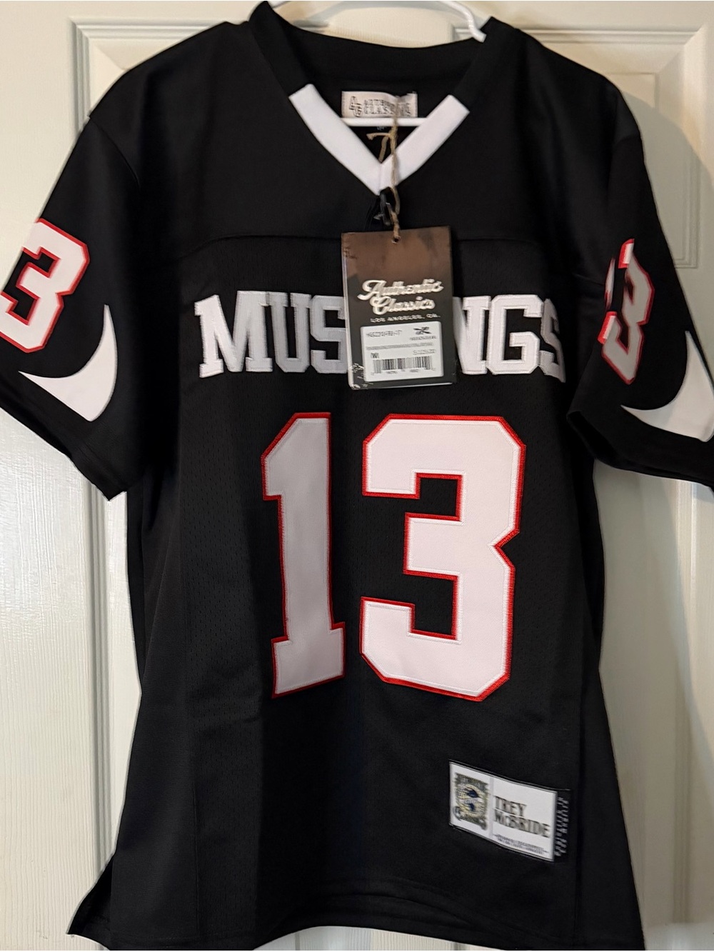 Trey McBride high school Mustangs Men's Black Number 13 Sports Jersey